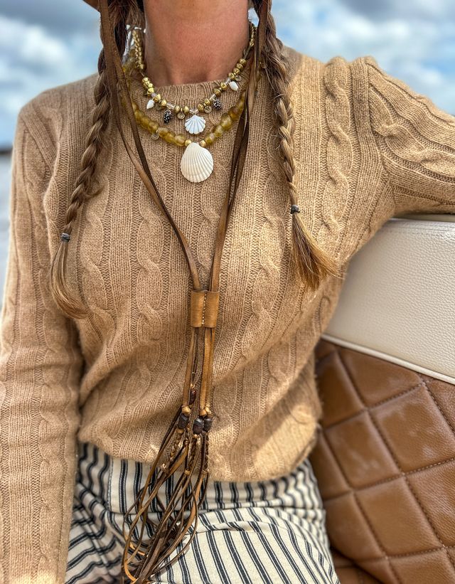 Classic Shell Necklace | Camel