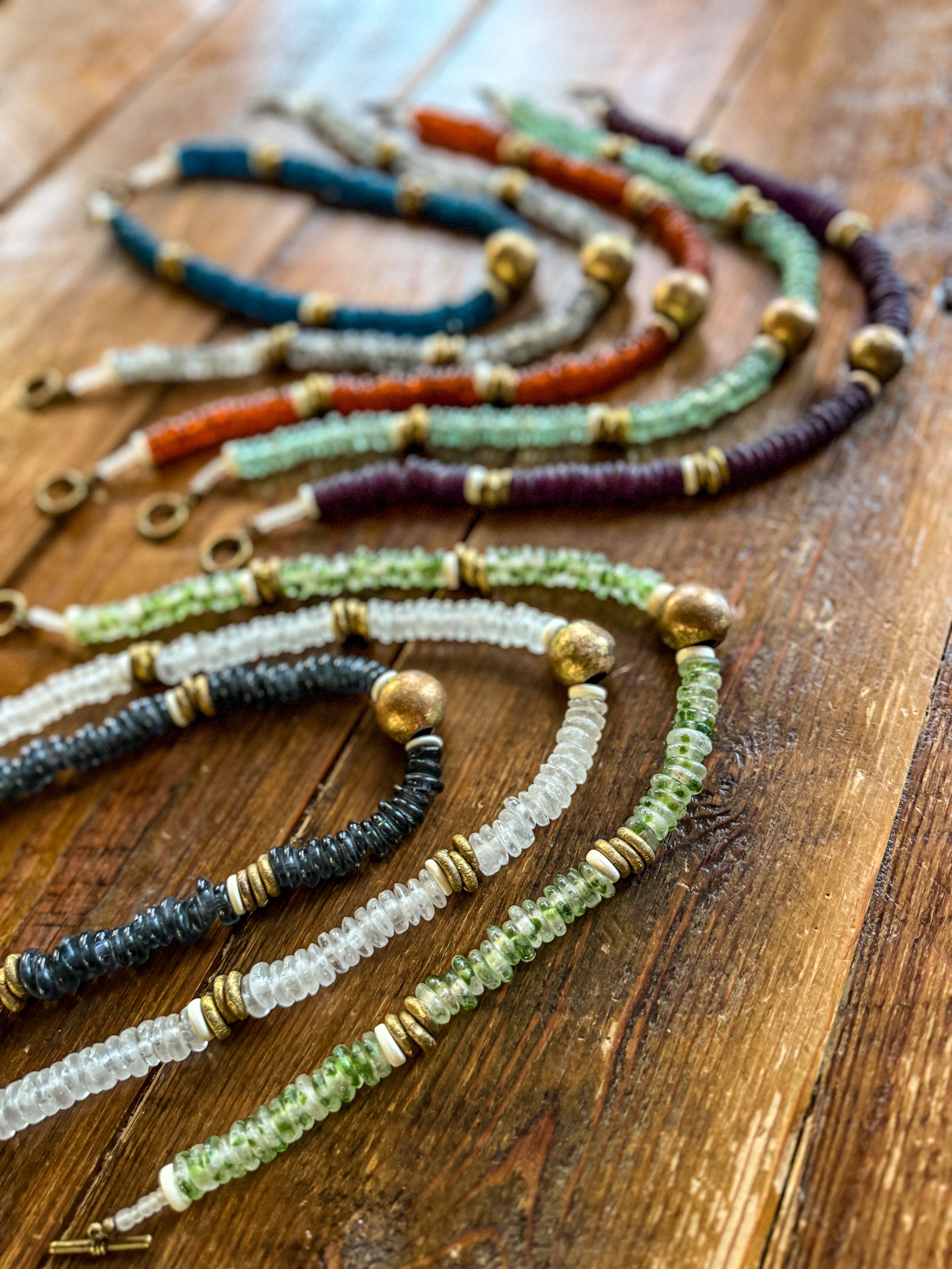 Classic Glass Necklace | Navy