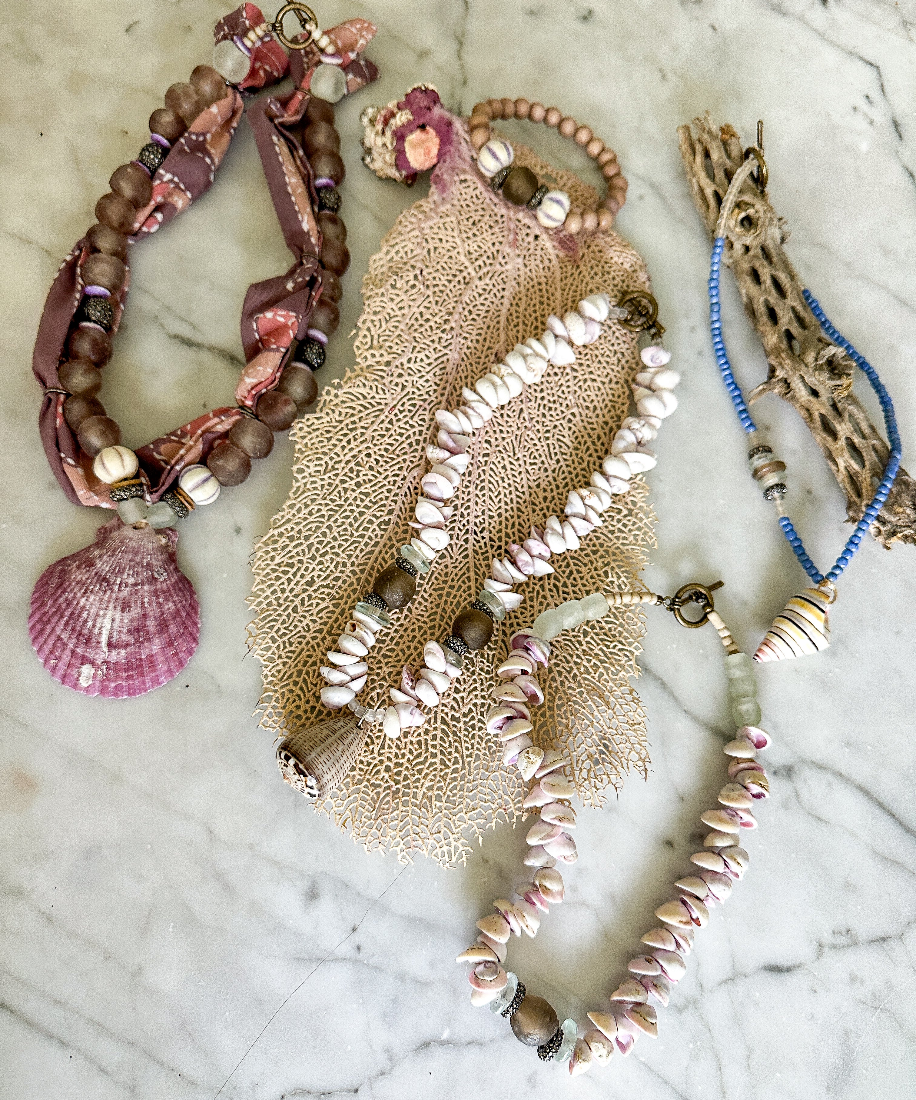 Seed Shell Necklace | Lilac