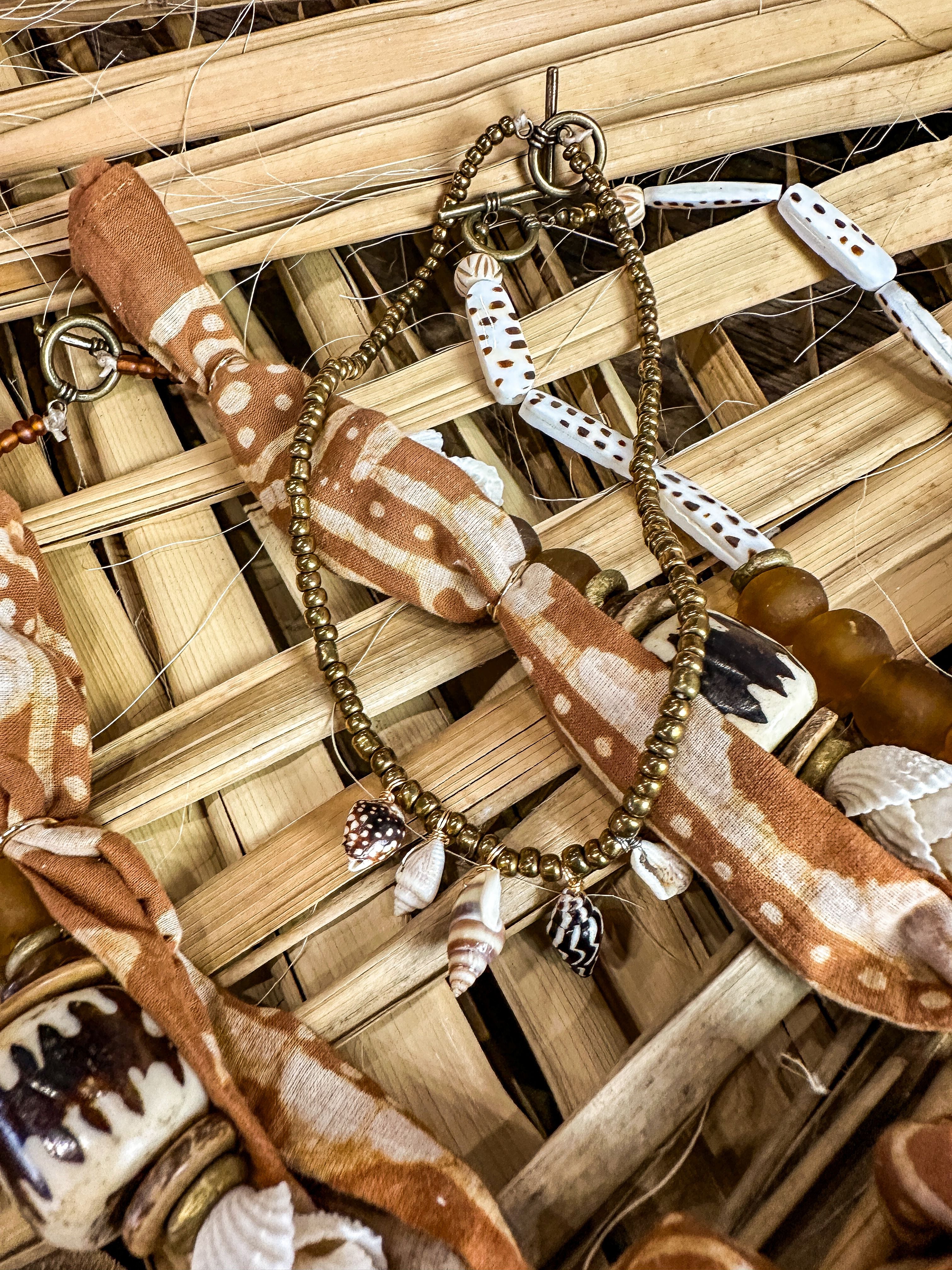 Seed Charm Necklace | Batik Sand