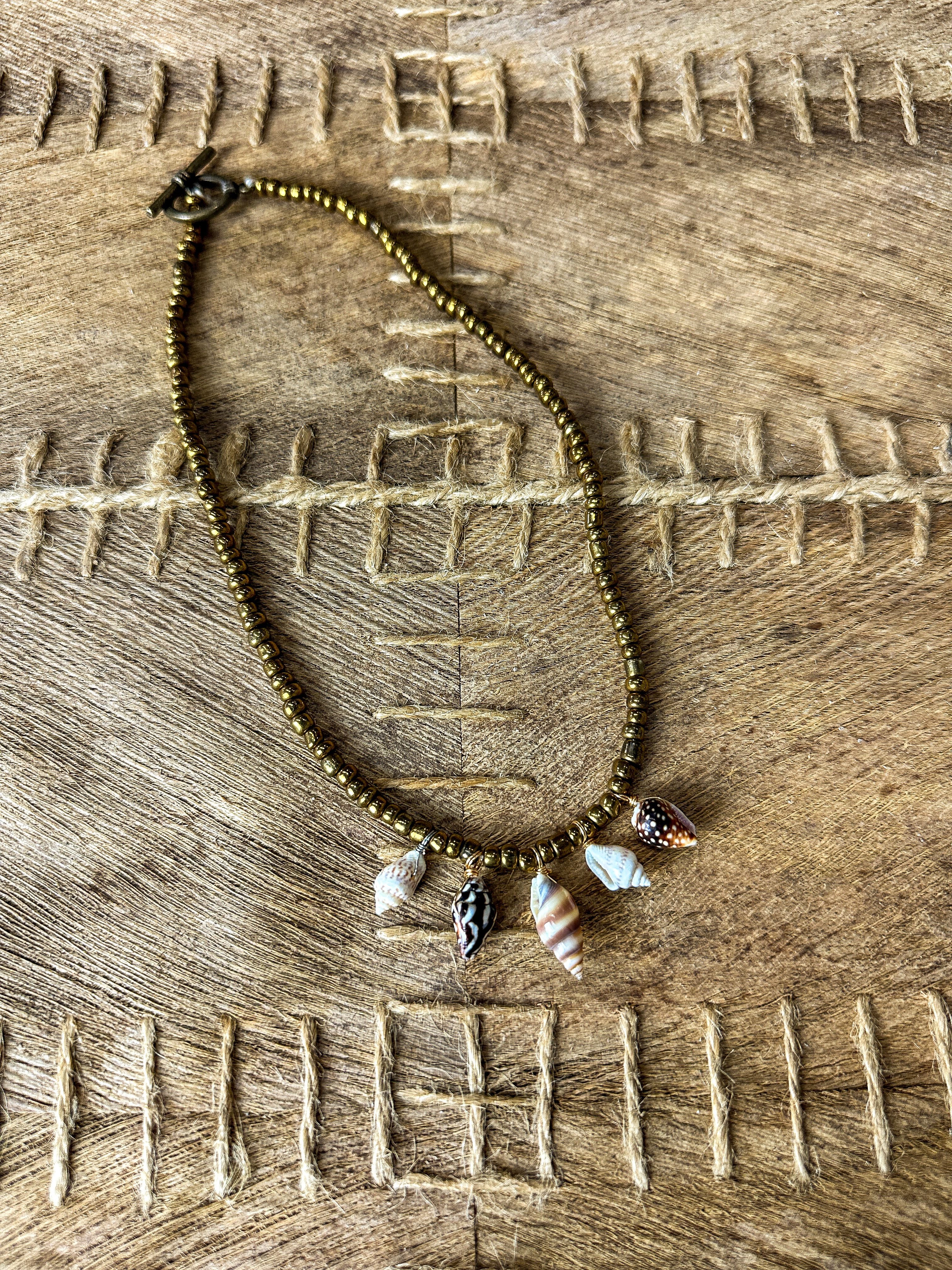 Seed Charm Necklace | Batik Sand