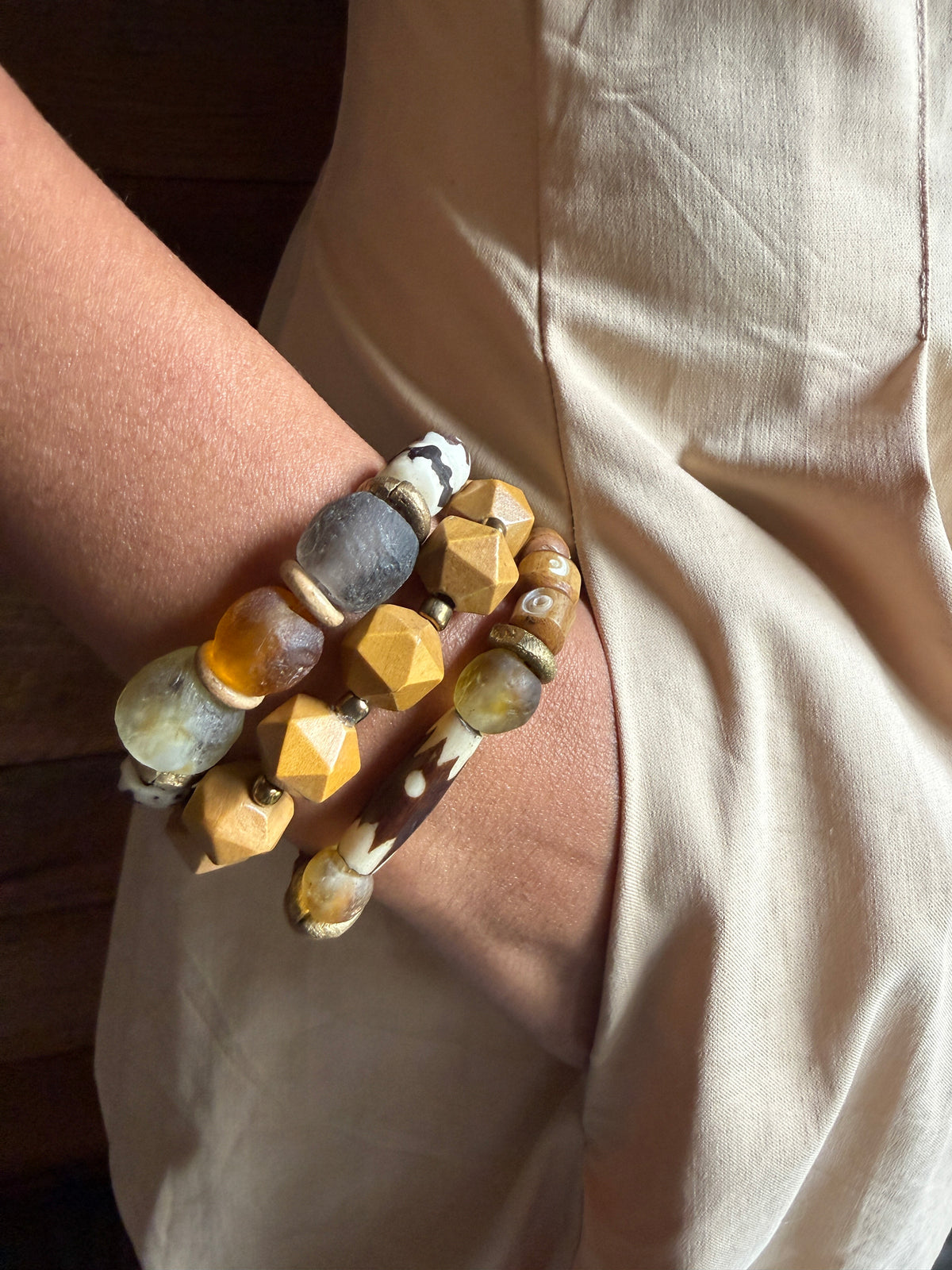 Tribal Stack Bracelet | Brown Heritage