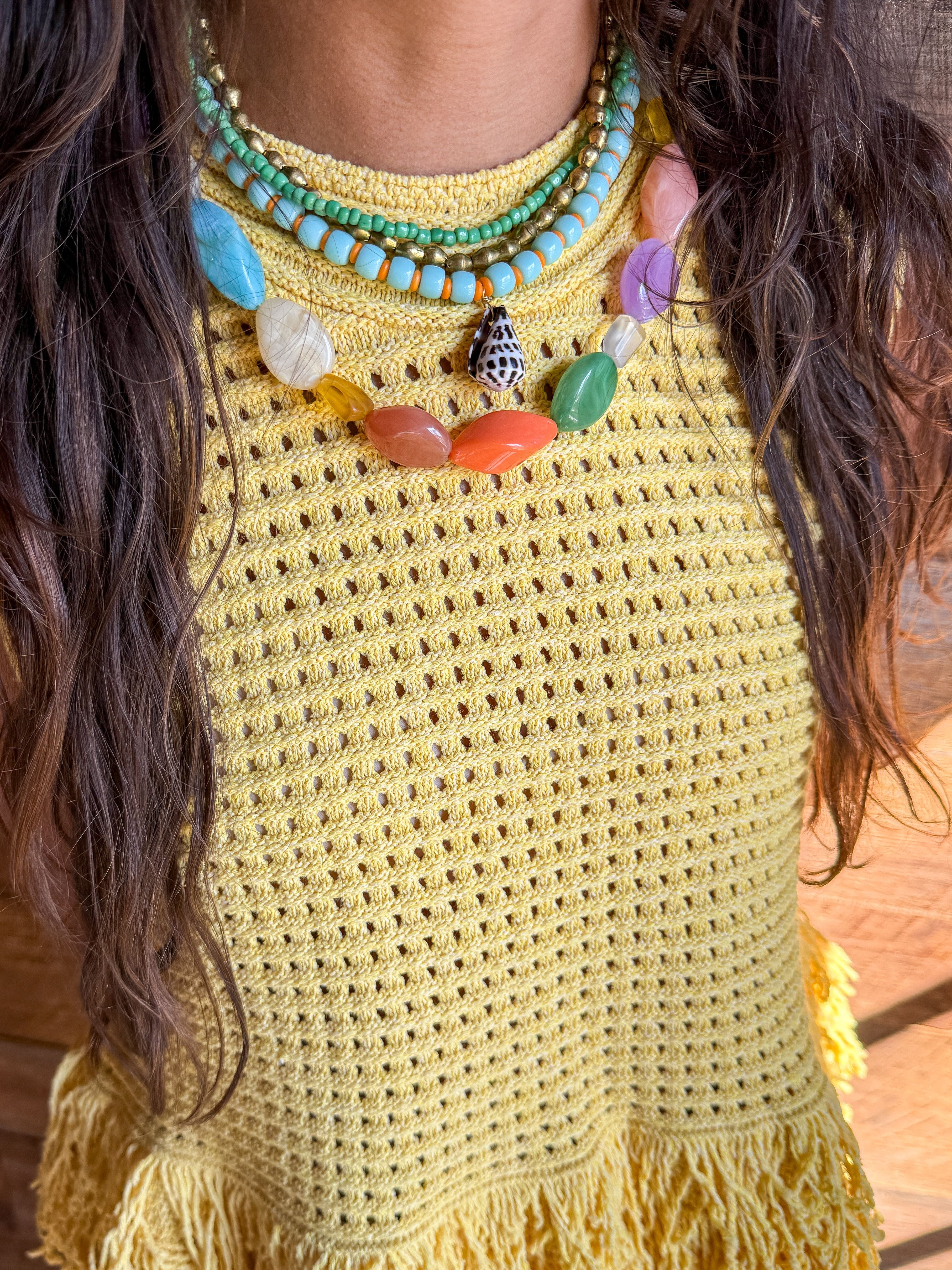 Layered Pendant Necklace | Ocean Shell