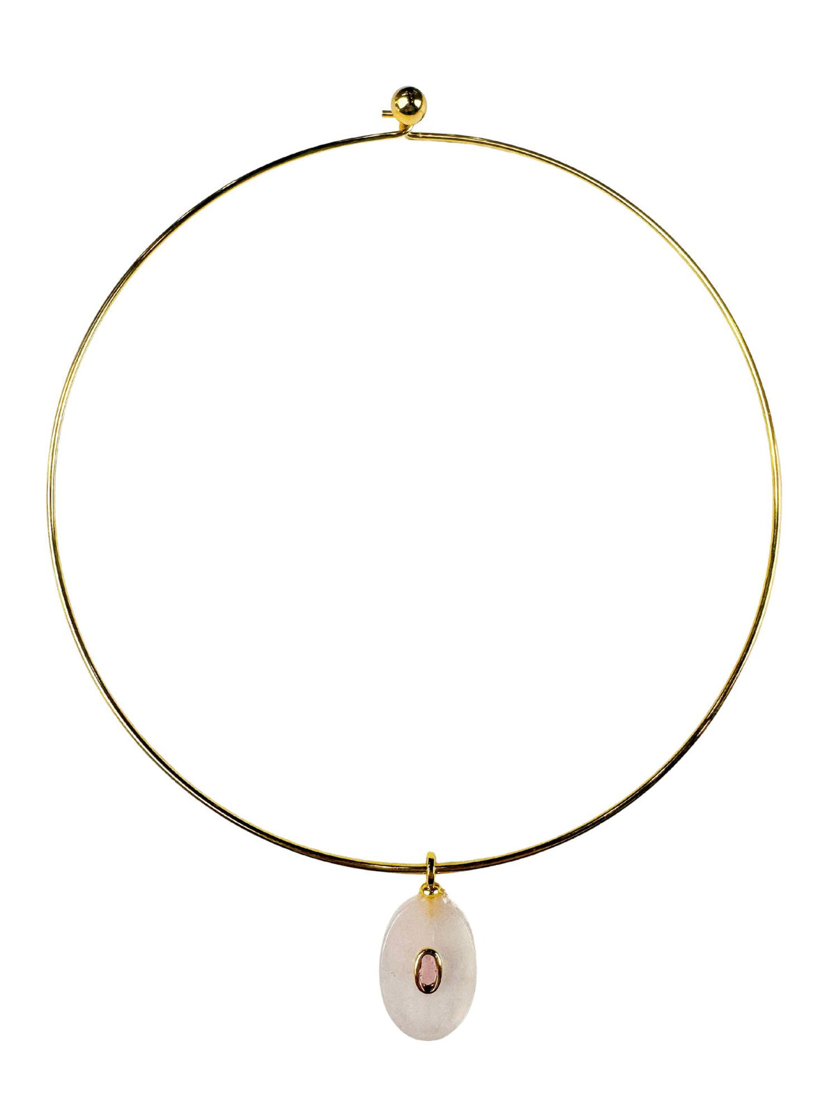 Gold Pendant Choker | Blush