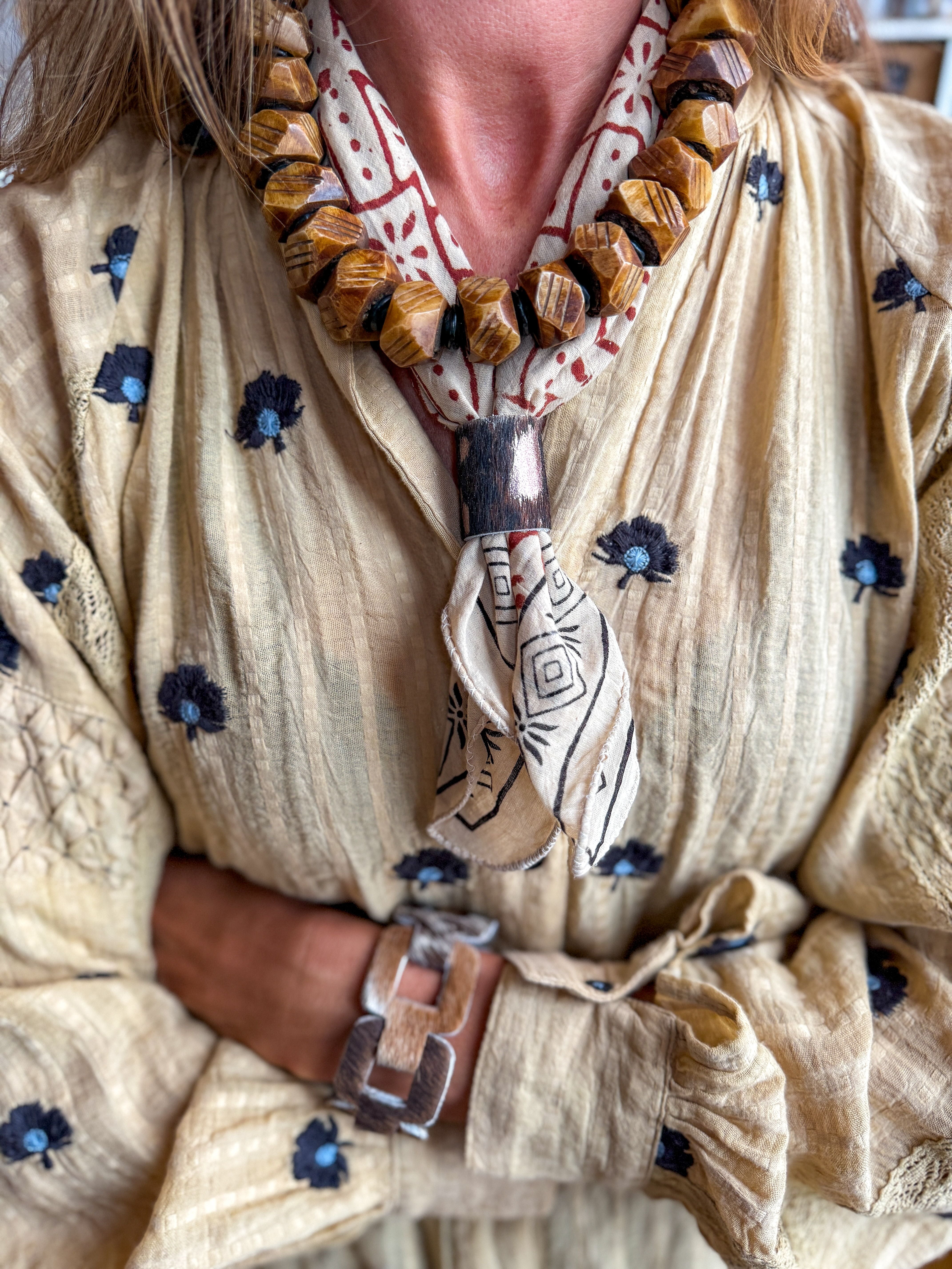 Classic Bone Necklace | Brown Equestrian