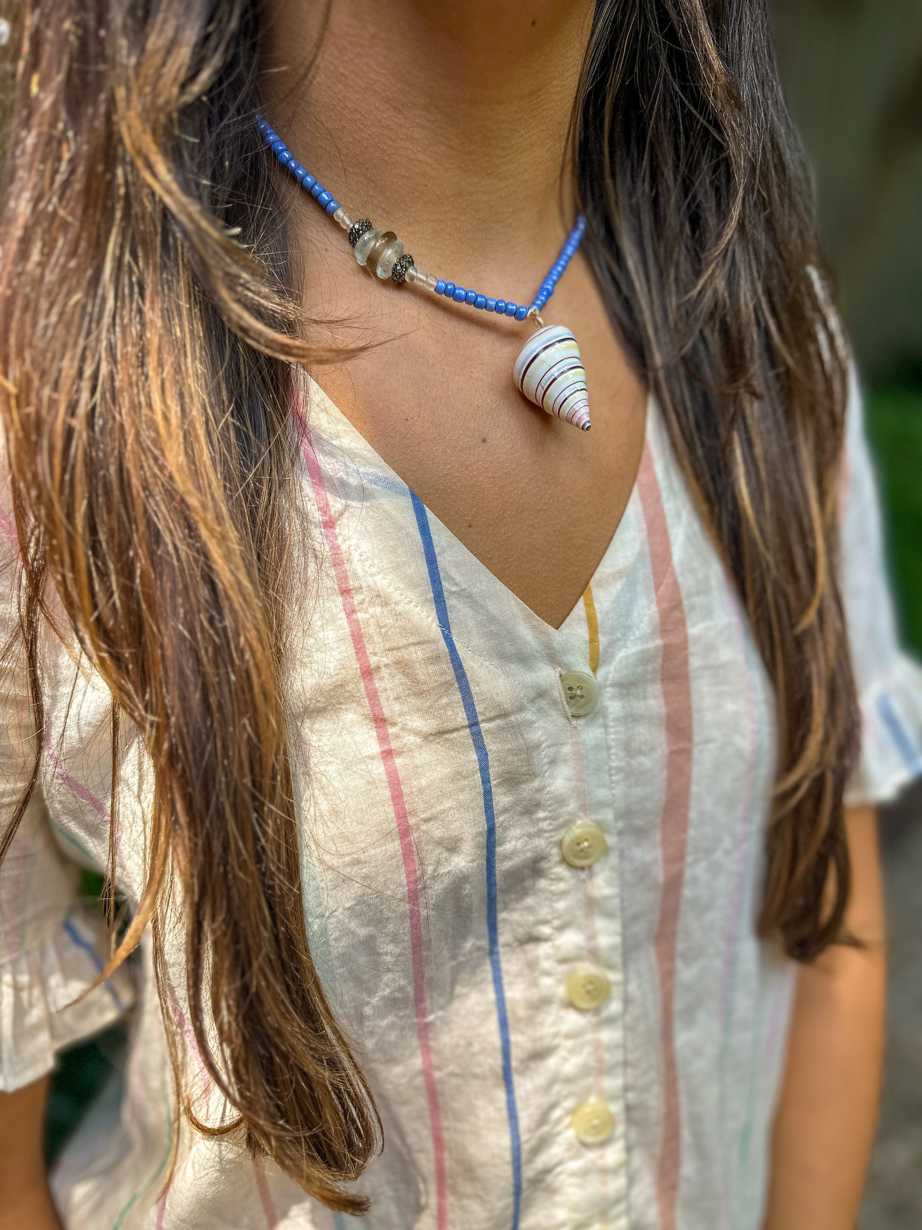 Seed Shell Necklace | Lilac