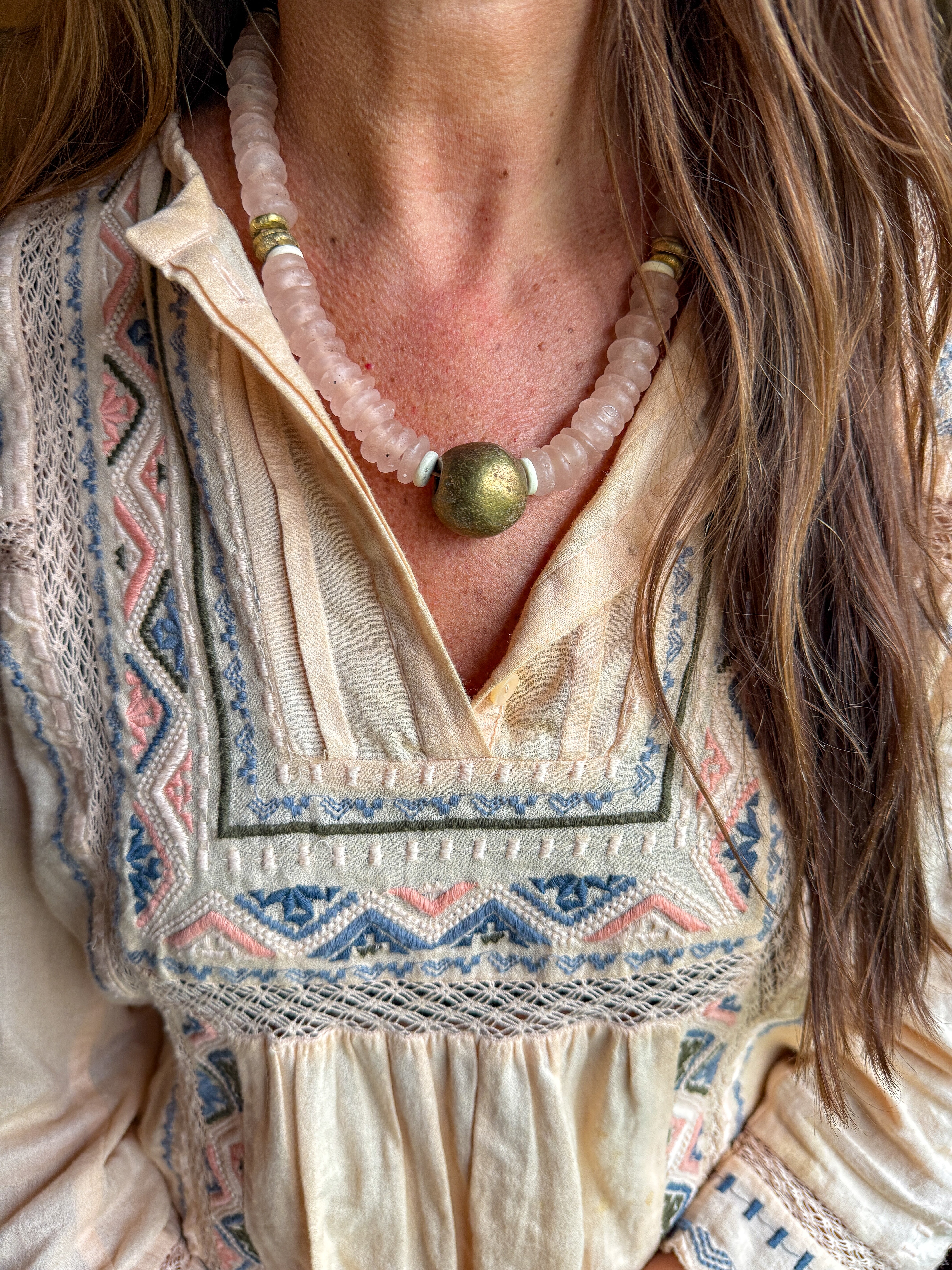 Classic Glass Necklace | Blush