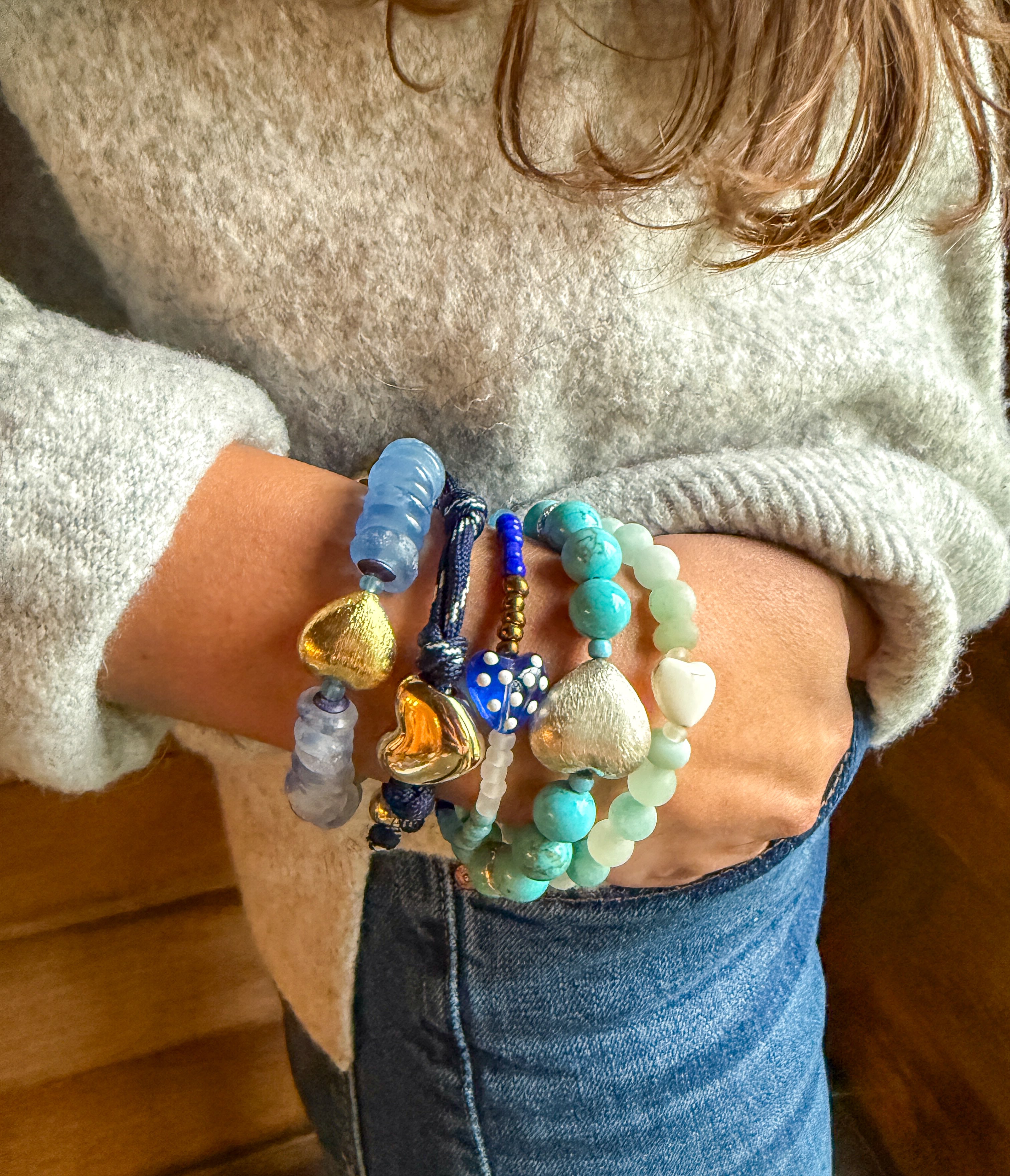 Heart Stack Bracelet | Glacier