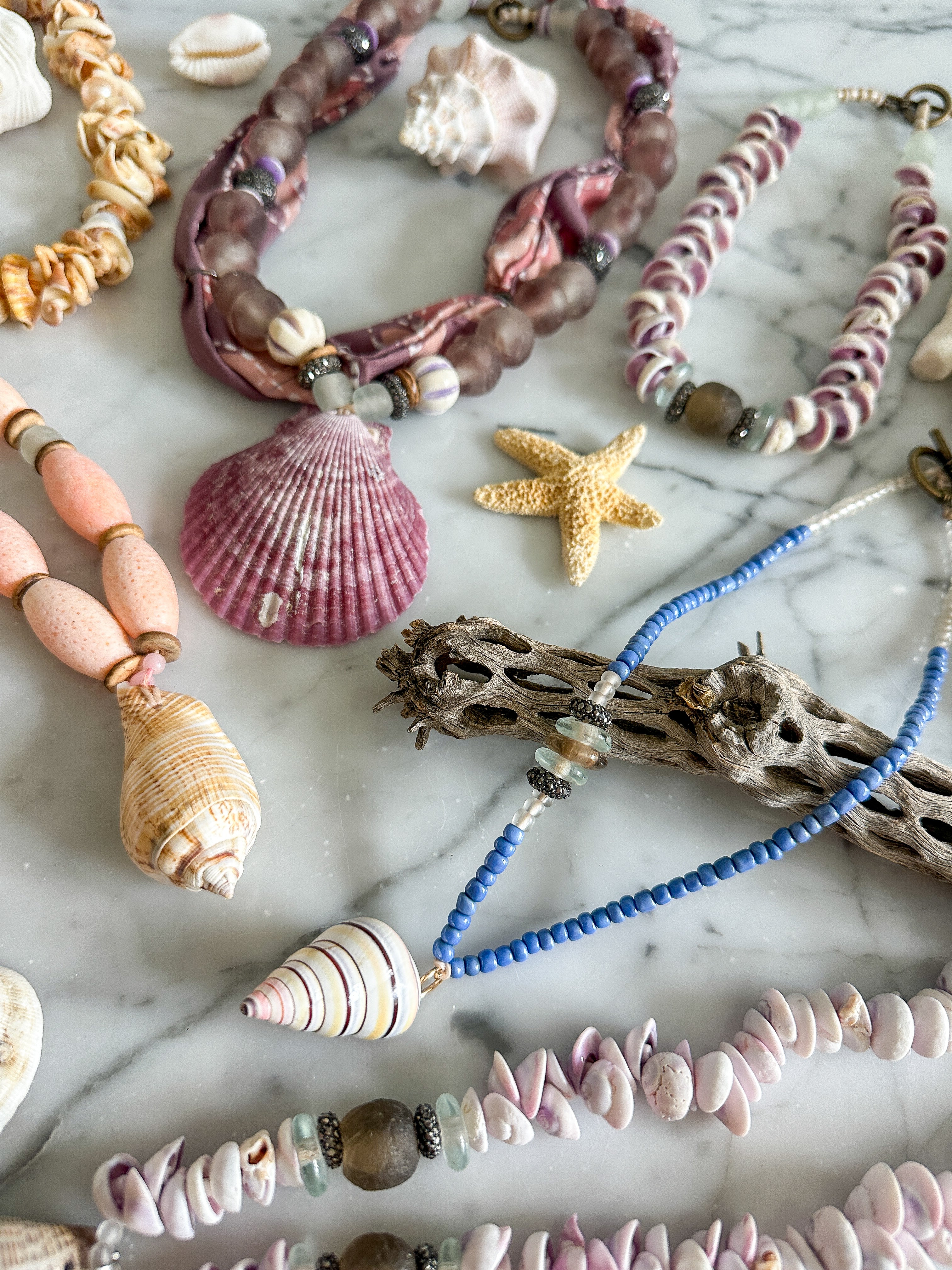 Seed Shell Necklace | Lilac
