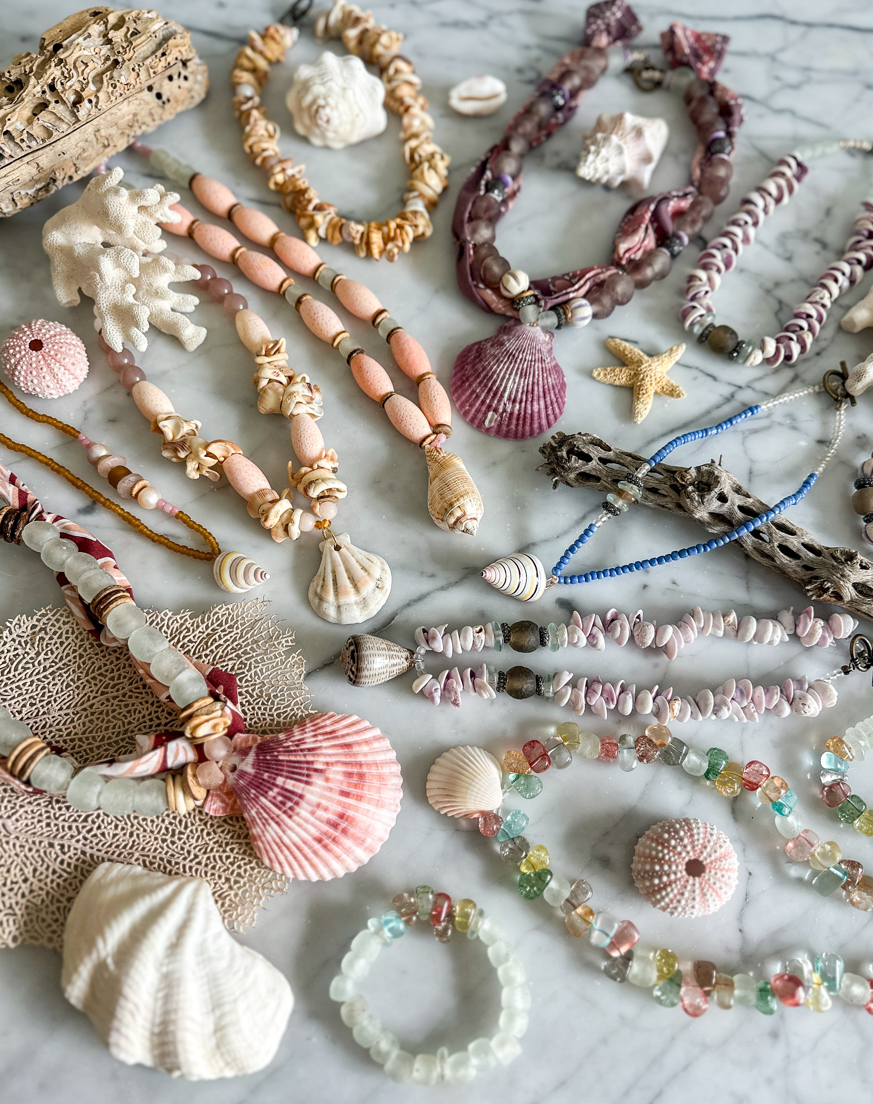 Seed Shell Necklace | Lilac