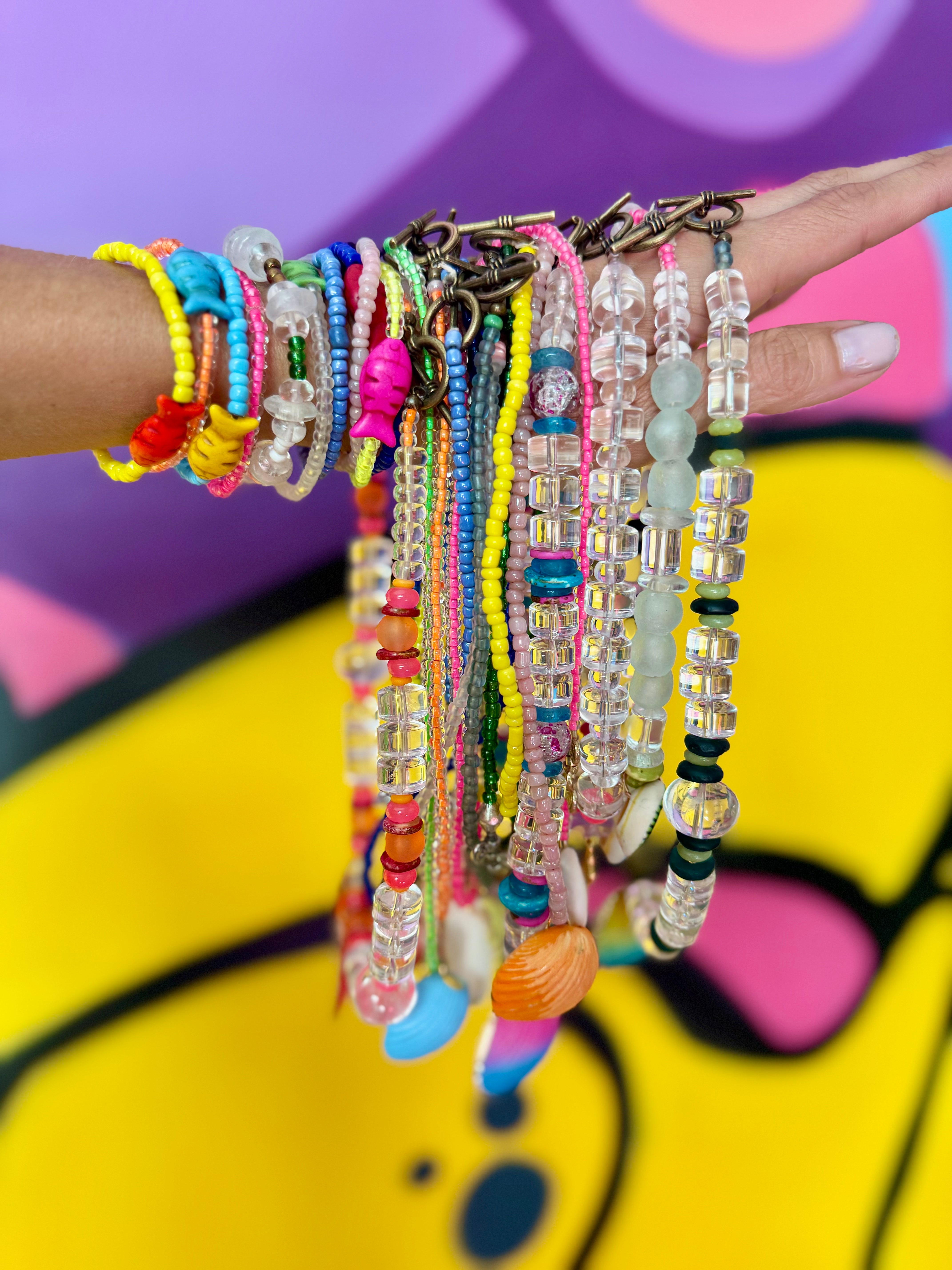 Simple Seed Bracelet | Electric Yellow Fish