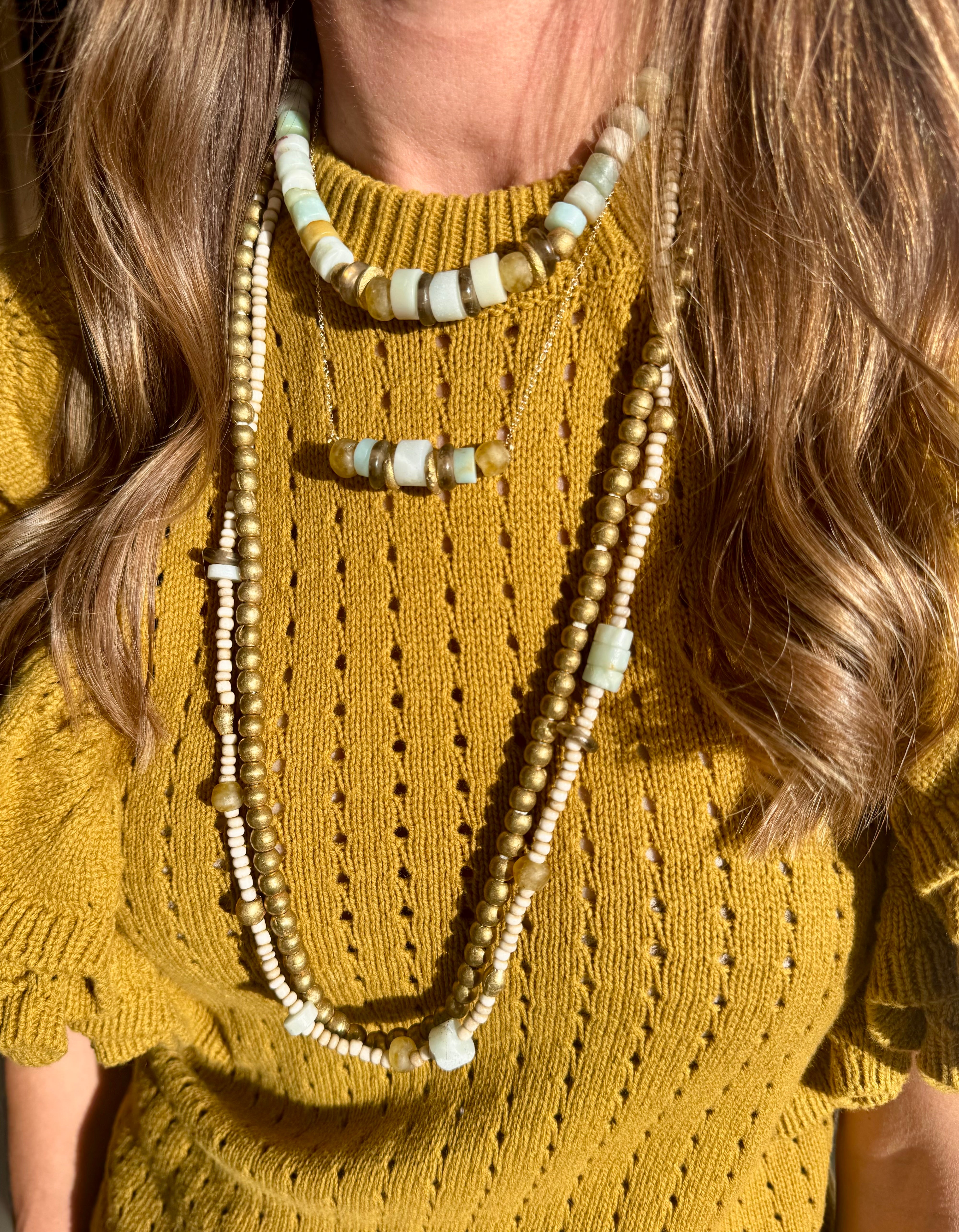 Simple Chain Necklace | Sea Glass