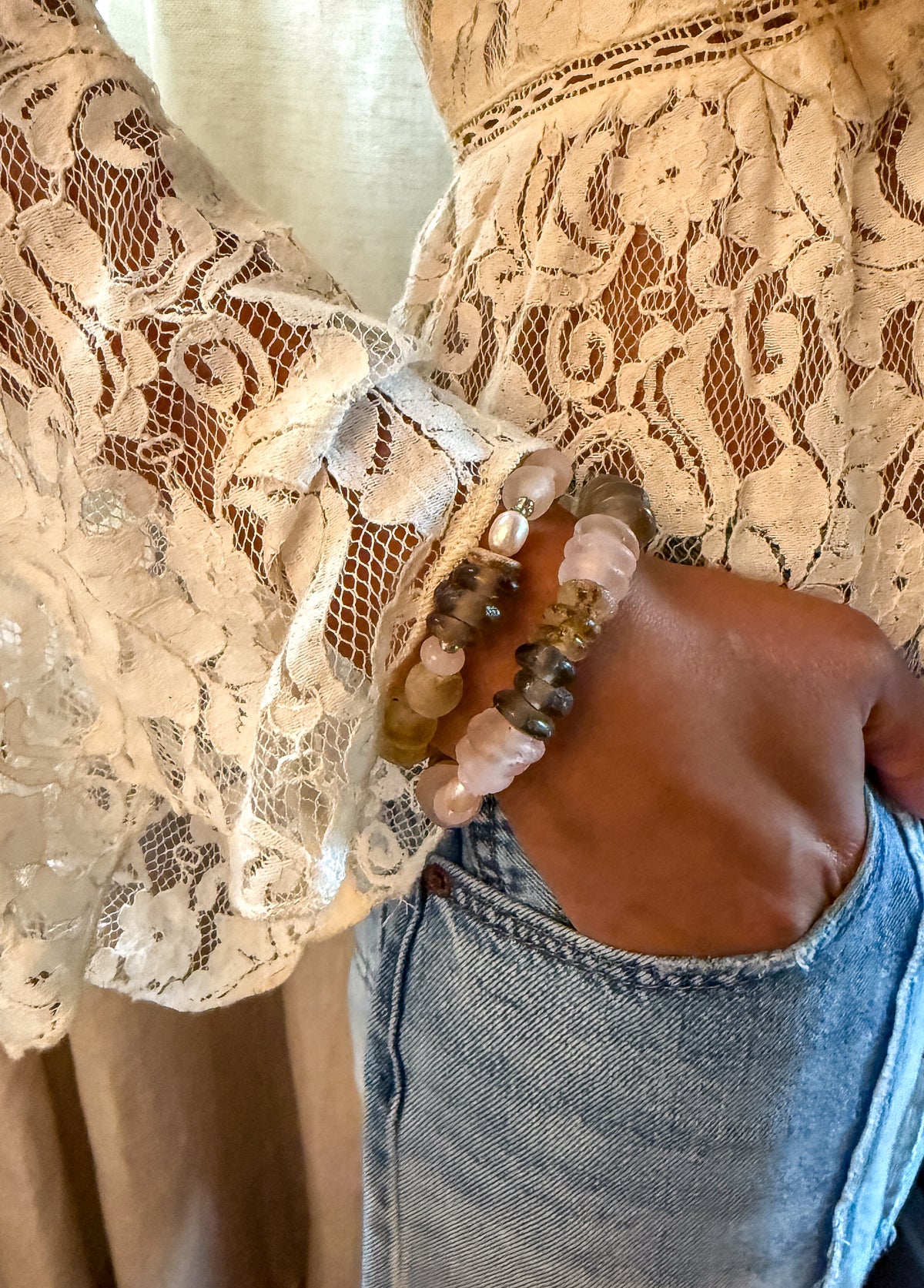 Intricate Stack Bracelet | Mixed Blush