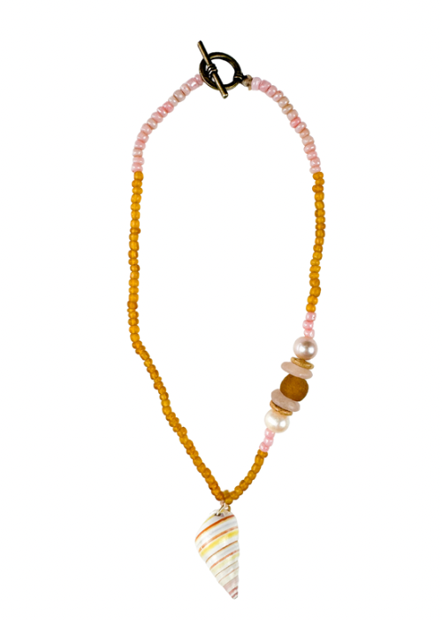Seed Shell Necklace | Blush