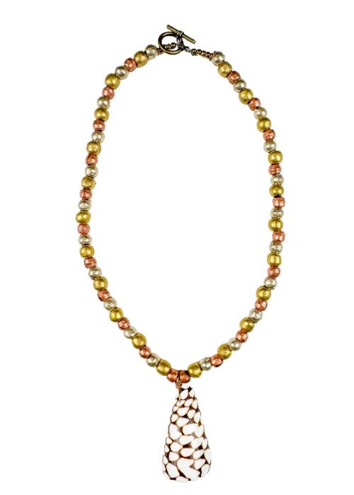 Metal Shell Necklace | Mixed Metal