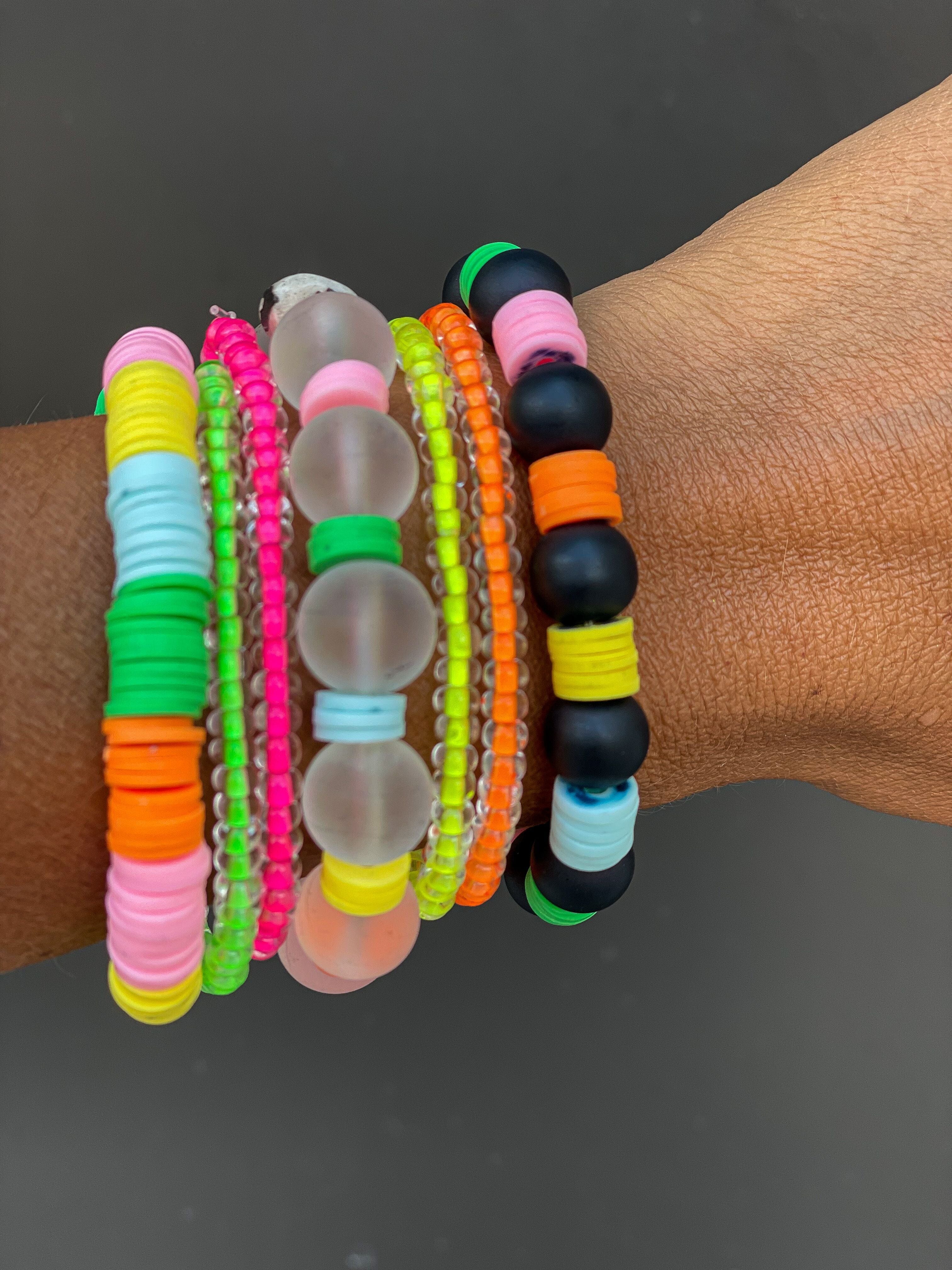 Simple Seed Bracelet | Electric Orange
