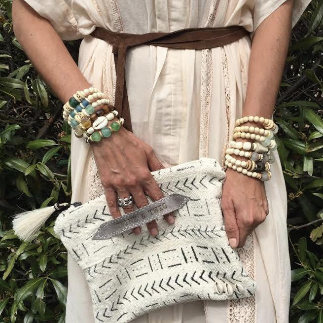 Trio Stack Bracelet Set | Camel + Mist