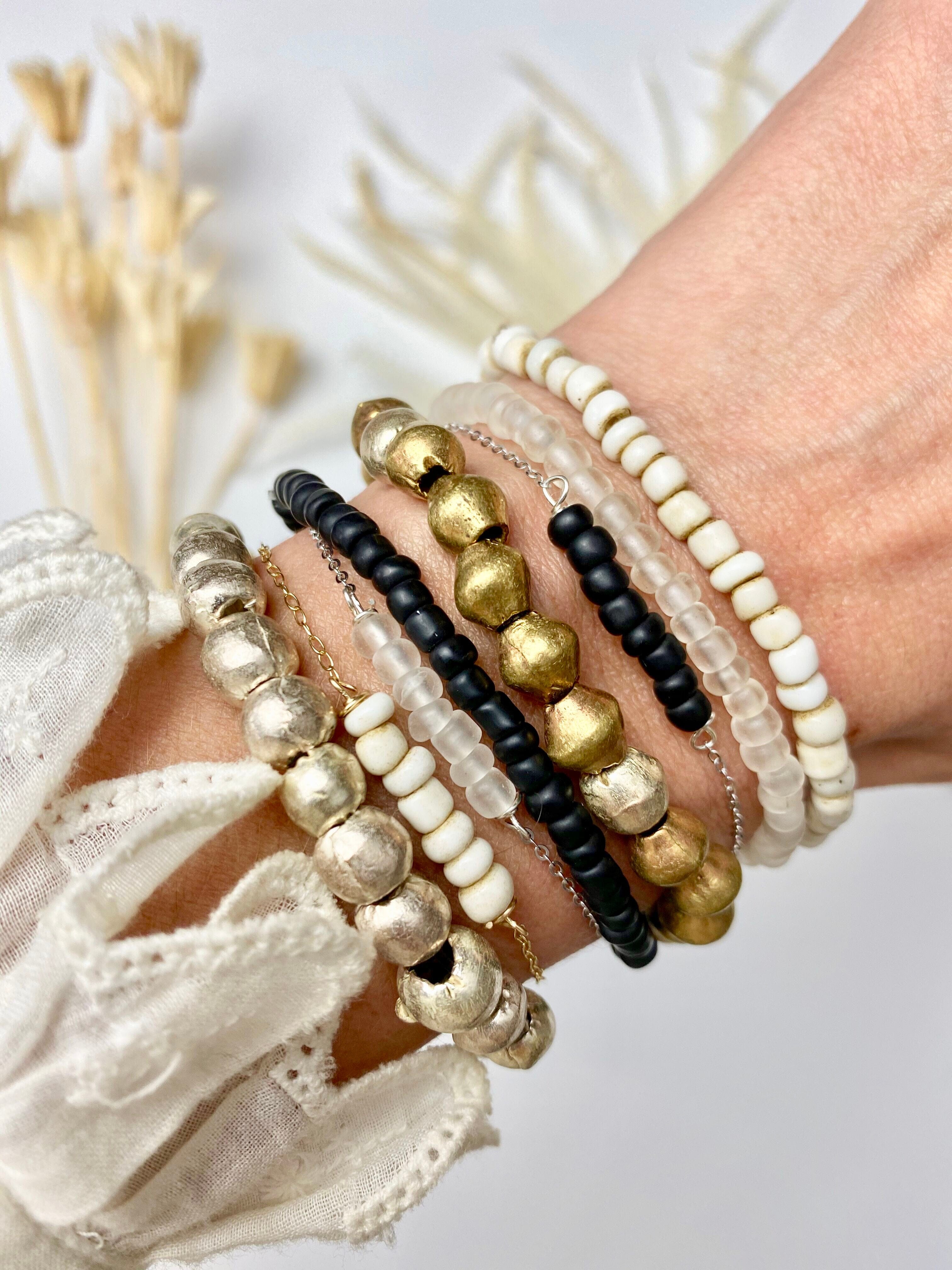 Simple Seed Bracelet | Black